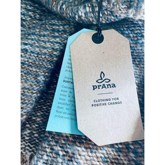 NWT Prana Autumn Rein Sweater XS Tunic Turtleneck Danish Blue Multi - Picture 5 of 6